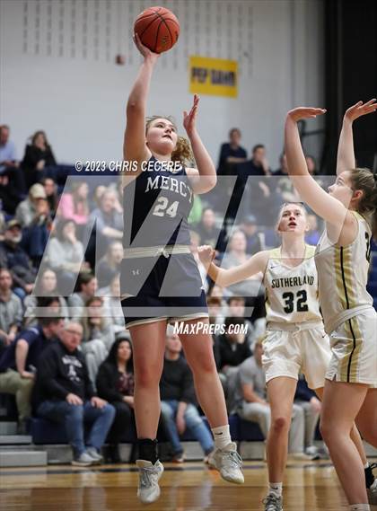 Thumbnail 2 in Sutherland vs. Our Lady of Mercy (Section 5 Class A Semifinal) photogallery.