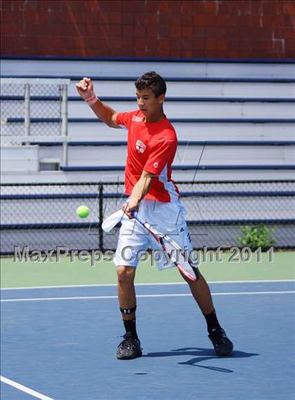 Thumbnail 2 in NYSPHSAA Boys Tennis Championships (Finals) photogallery.