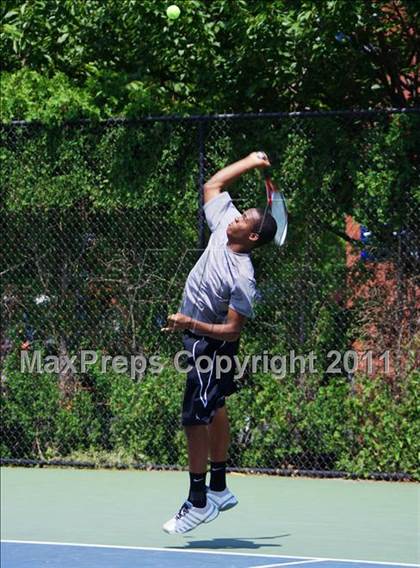 Thumbnail 2 in NYSPHSAA Boys Tennis Championships (Finals) photogallery.