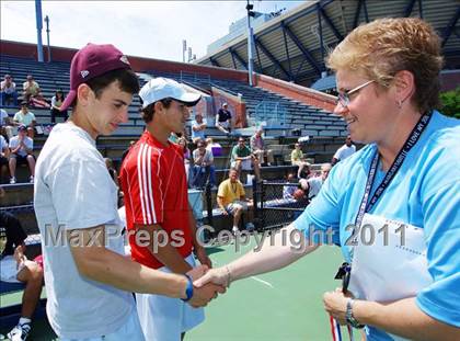 Thumbnail 2 in NYSPHSAA Boys Tennis Championships (Finals) photogallery.
