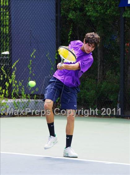 Thumbnail 2 in NYSPHSAA Boys Tennis Championships (Finals) photogallery.