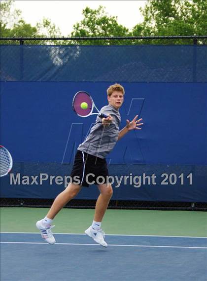 Thumbnail 1 in NYSPHSAA Boys Tennis Championships (Finals) photogallery.