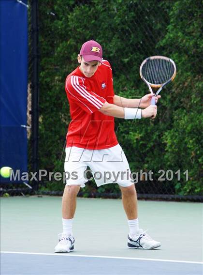 Thumbnail 2 in NYSPHSAA Boys Tennis Championships (Finals) photogallery.