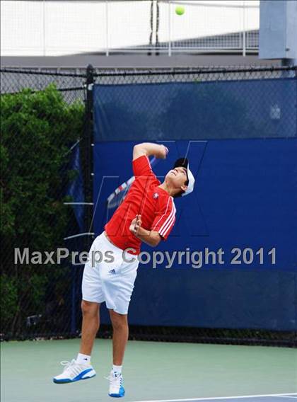 Thumbnail 3 in NYSPHSAA Boys Tennis Championships (Finals) photogallery.