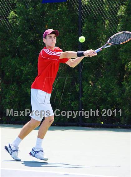 Thumbnail 2 in NYSPHSAA Boys Tennis Championships (Finals) photogallery.