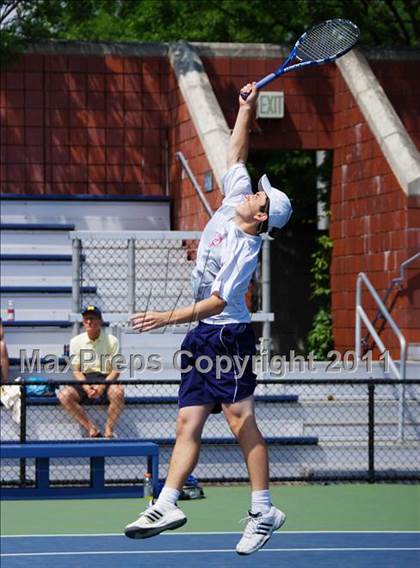 Thumbnail 3 in NYSPHSAA Boys Tennis Championships (Finals) photogallery.