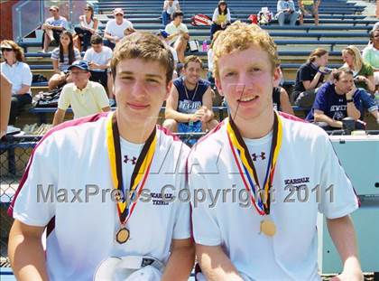 Thumbnail 3 in NYSPHSAA Boys Tennis Championships (Finals) photogallery.