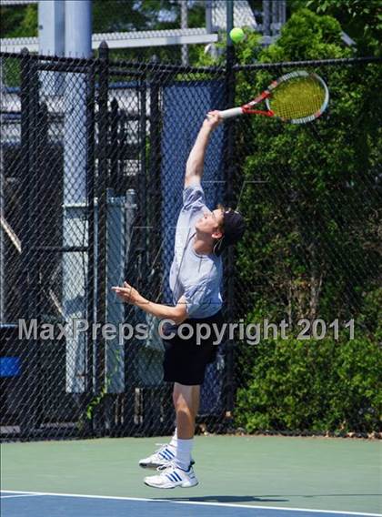 Thumbnail 2 in NYSPHSAA Boys Tennis Championships (Finals) photogallery.