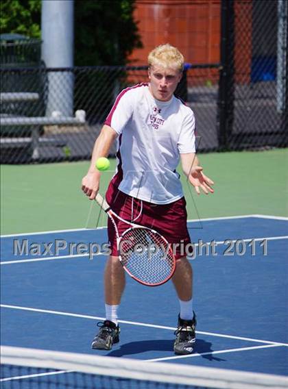 Thumbnail 3 in NYSPHSAA Boys Tennis Championships (Finals) photogallery.