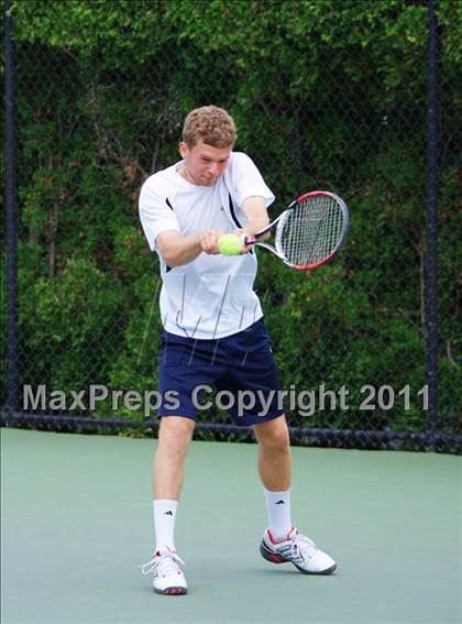 Thumbnail 3 in NYSPHSAA Boys Tennis Championships (Finals) photogallery.