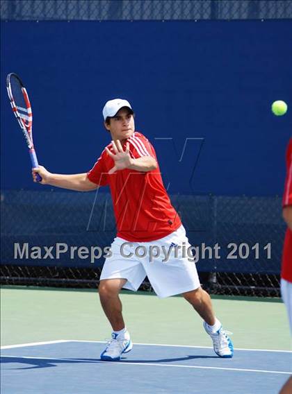 Thumbnail 2 in NYSPHSAA Boys Tennis Championships (Finals) photogallery.