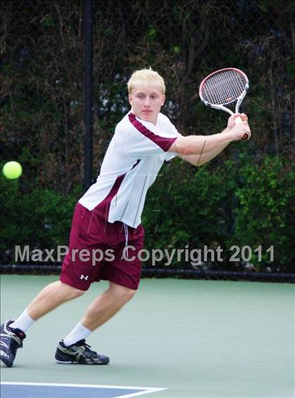 Thumbnail 3 in NYSPHSAA Boys Tennis Championships (Finals) photogallery.