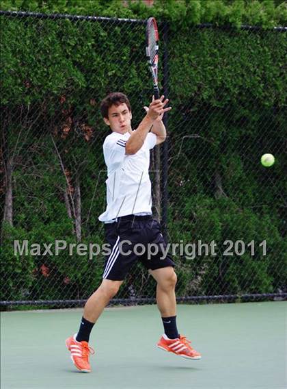 Thumbnail 2 in NYSPHSAA Boys Tennis Championships (Finals) photogallery.