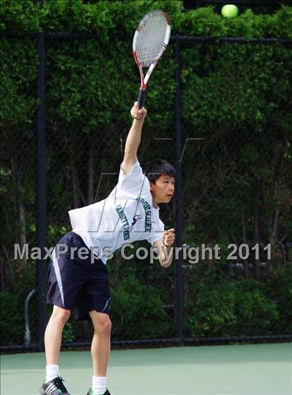 Thumbnail 2 in NYSPHSAA Boys Tennis Championships (Finals) photogallery.