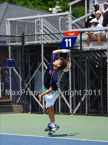Thumbnail 2 in NYSPHSAA Boys Tennis Championships (Finals) photogallery.