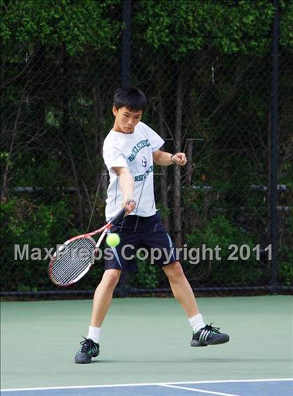 Thumbnail 2 in NYSPHSAA Boys Tennis Championships (Finals) photogallery.
