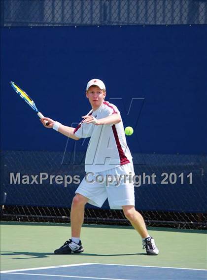 Thumbnail 3 in NYSPHSAA Boys Tennis Championships (Finals) photogallery.