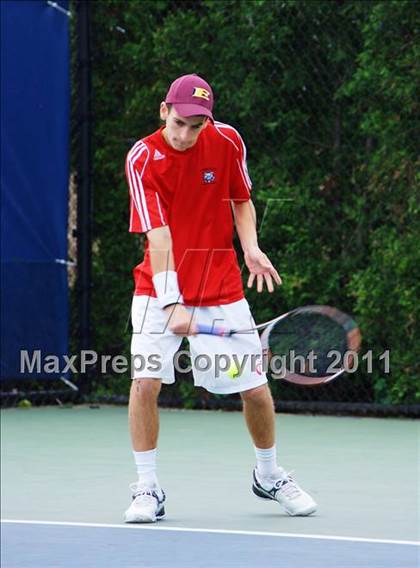 Thumbnail 3 in NYSPHSAA Boys Tennis Championships (Finals) photogallery.