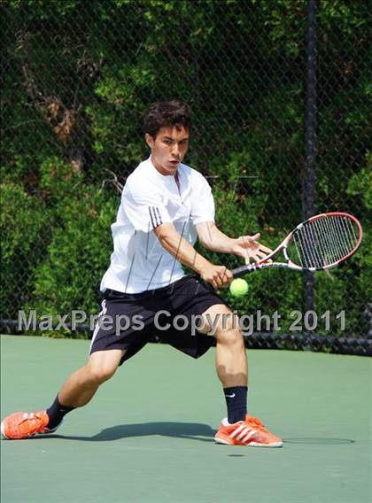 Thumbnail 2 in NYSPHSAA Boys Tennis Championships (Finals) photogallery.