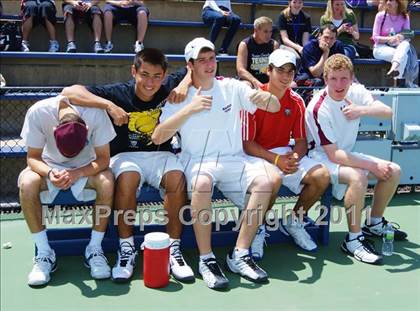 Thumbnail 1 in NYSPHSAA Boys Tennis Championships (Finals) photogallery.