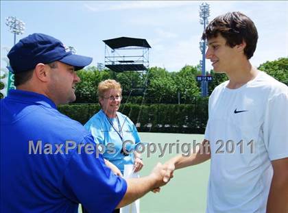 Thumbnail 3 in NYSPHSAA Boys Tennis Championships (Finals) photogallery.