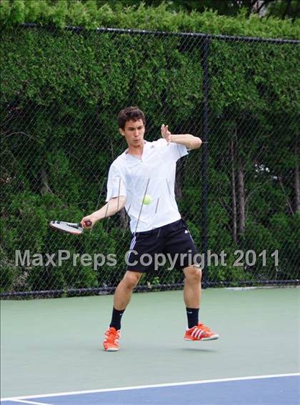 Thumbnail 2 in NYSPHSAA Boys Tennis Championships (Finals) photogallery.