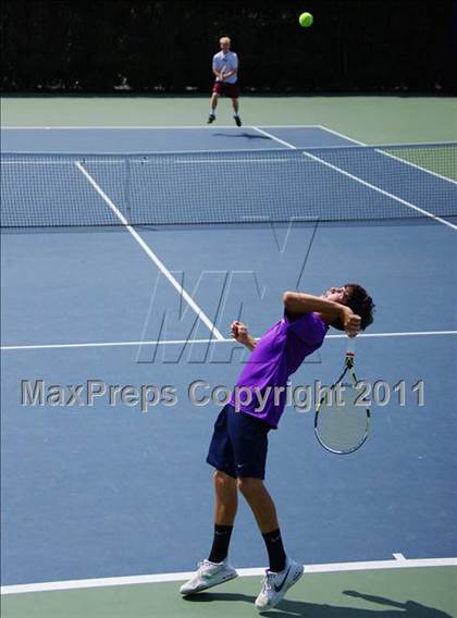 Thumbnail 3 in NYSPHSAA Boys Tennis Championships (Finals) photogallery.