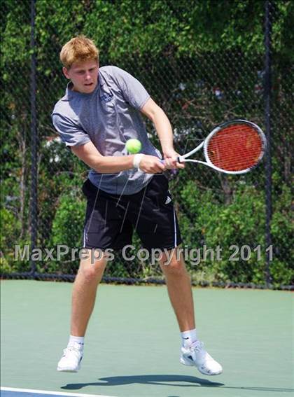 Thumbnail 2 in NYSPHSAA Boys Tennis Championships (Finals) photogallery.