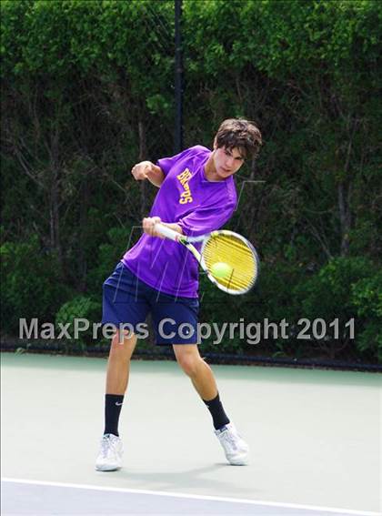 Thumbnail 3 in NYSPHSAA Boys Tennis Championships (Finals) photogallery.