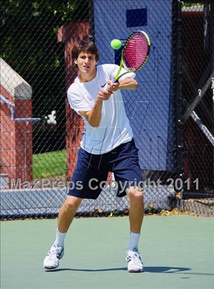 Thumbnail 2 in NYSPHSAA Boys Tennis Championships (Finals) photogallery.