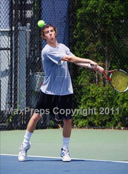 Thumbnail 3 in NYSPHSAA Boys Tennis Championships (Finals) photogallery.