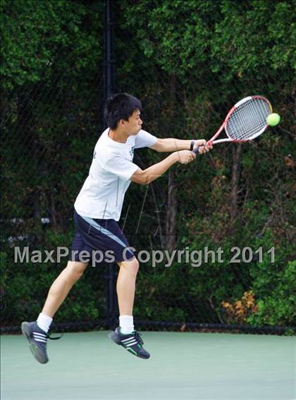 Thumbnail 3 in NYSPHSAA Boys Tennis Championships (Finals) photogallery.
