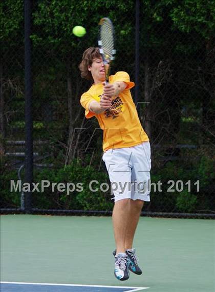 Thumbnail 3 in NYSPHSAA Boys Tennis Championships (Finals) photogallery.