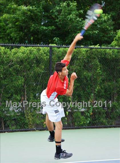 Thumbnail 3 in NYSPHSAA Boys Tennis Championships (Finals) photogallery.