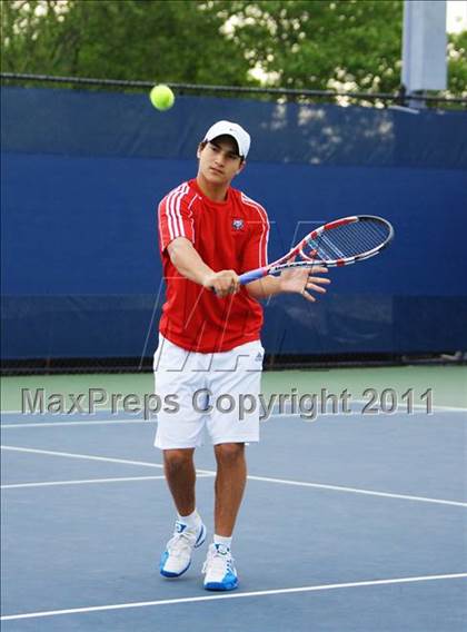 Thumbnail 2 in NYSPHSAA Boys Tennis Championships (Finals) photogallery.