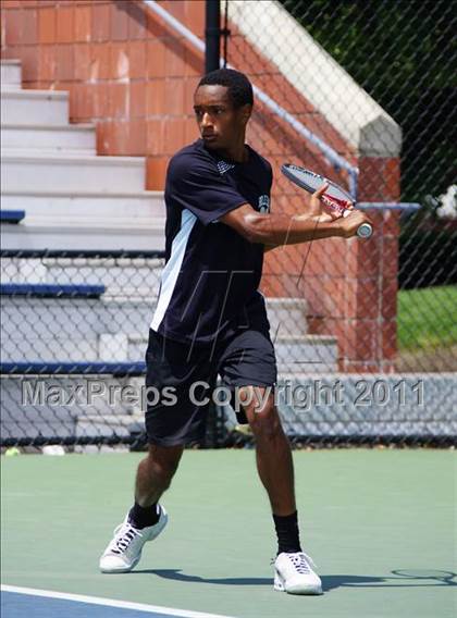 Thumbnail 3 in NYSPHSAA Boys Tennis Championships (Finals) photogallery.
