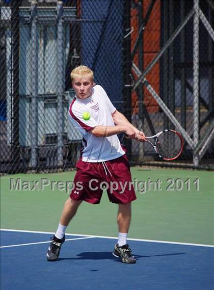 Thumbnail 1 in NYSPHSAA Boys Tennis Championships (Finals) photogallery.