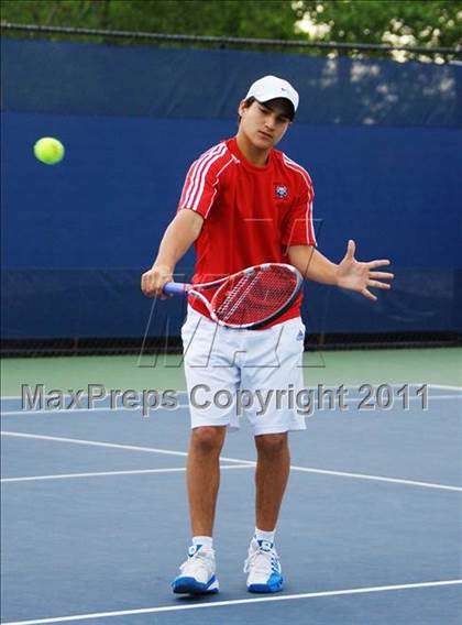 Thumbnail 3 in NYSPHSAA Boys Tennis Championships (Finals) photogallery.