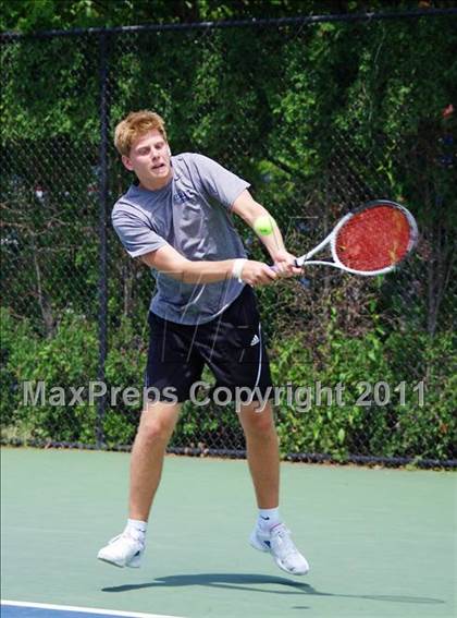 Thumbnail 1 in NYSPHSAA Boys Tennis Championships (Finals) photogallery.