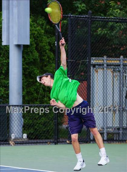 Thumbnail 1 in NYSPHSAA Boys Tennis Championships (Finals) photogallery.