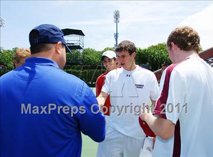 Thumbnail 2 in NYSPHSAA Boys Tennis Championships (Finals) photogallery.