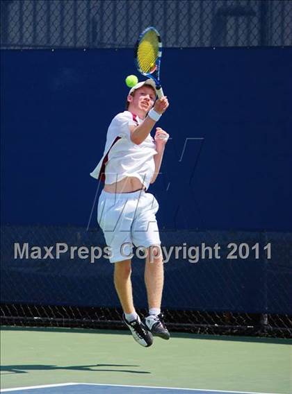 Thumbnail 2 in NYSPHSAA Boys Tennis Championships (Finals) photogallery.