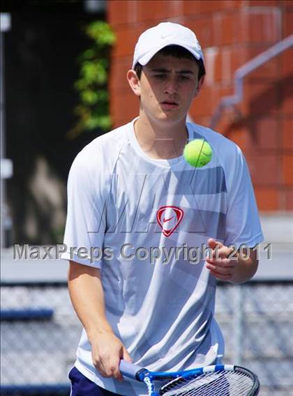 Thumbnail 1 in NYSPHSAA Boys Tennis Championships (Finals) photogallery.
