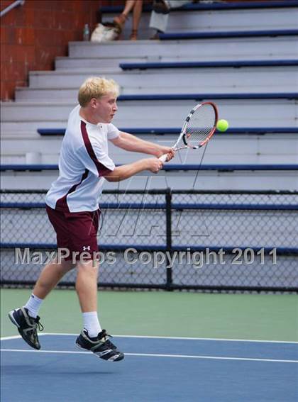 Thumbnail 2 in NYSPHSAA Boys Tennis Championships (Finals) photogallery.
