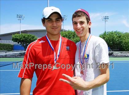 Thumbnail 3 in NYSPHSAA Boys Tennis Championships (Finals) photogallery.