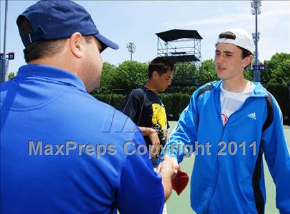 Thumbnail 3 in NYSPHSAA Boys Tennis Championships (Finals) photogallery.