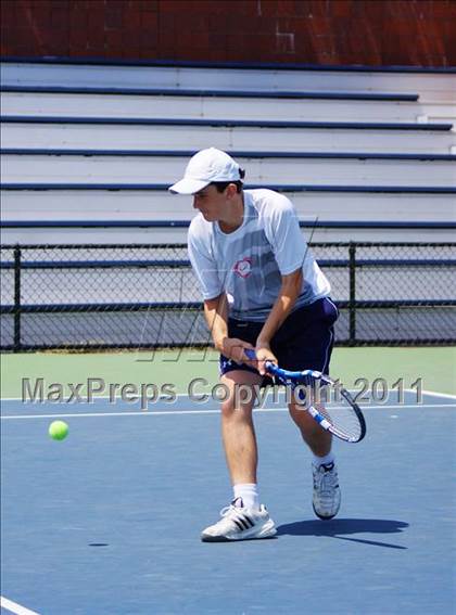 Thumbnail 3 in NYSPHSAA Boys Tennis Championships (Finals) photogallery.