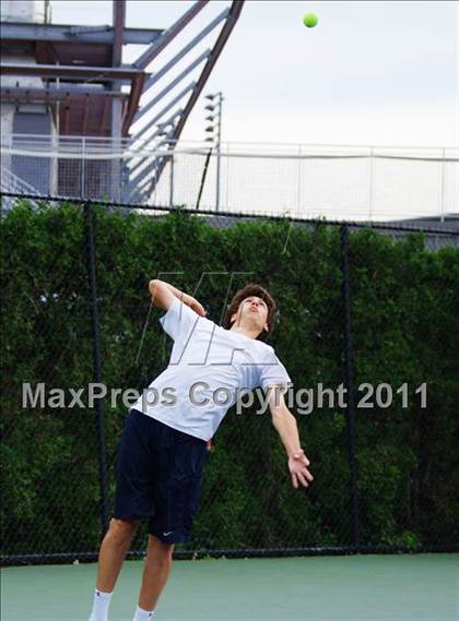 Thumbnail 2 in NYSPHSAA Boys Tennis Championships (Finals) photogallery.