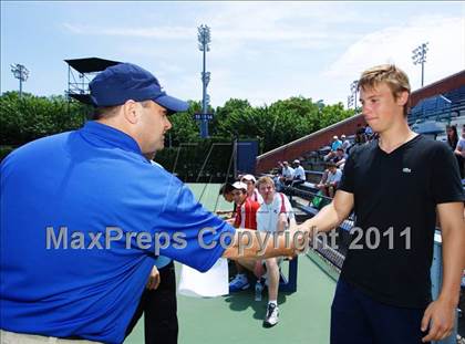 Thumbnail 3 in NYSPHSAA Boys Tennis Championships (Finals) photogallery.