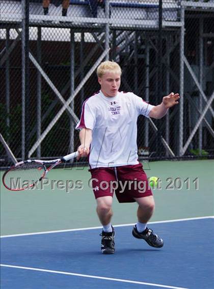 Thumbnail 3 in NYSPHSAA Boys Tennis Championships (Finals) photogallery.